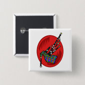 Badge Carré 5 Cm Cornemuses (Devant & derrière)