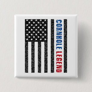 Badge Carré 5 Cm Cornhole Legend USA