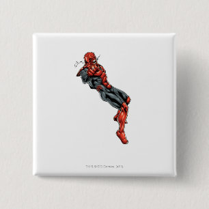 Badge Carré 5 Cm Corps rouges de lanterne - rage se penchant 2