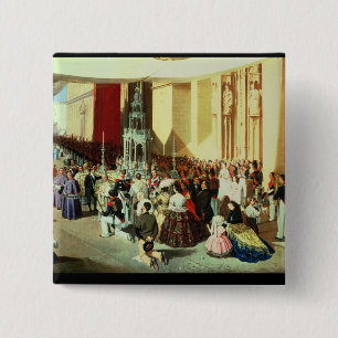 Badge Carré 5 Cm Cortège de Corpus Christi en Séville