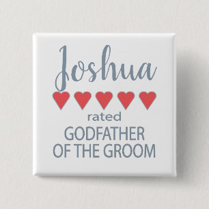 Badge Carré 5 Cm Cortège de mariage et de noce 5 Dieu le père du ma