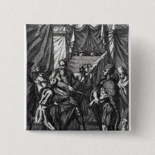 Badge Carré 5 Cm Cortes et Montezuma