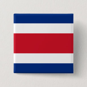 Badge Carré 5 Cm Costa Rica Flag