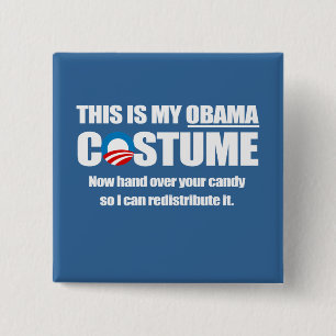 Badge Carré 5 Cm Costume Barack Obama