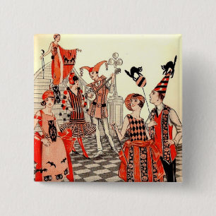 Badge Carré 5 Cm Costume d'Halloween 1920