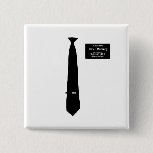 Badge Carré 5 Cm Costume Missionnaire Romney (Devant)