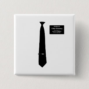 Badge Carré 5 Cm Costume Missionnaire Romney