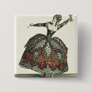 Badge Carré 5 Cm Costume pour une fureur dans "Iphigenia dans