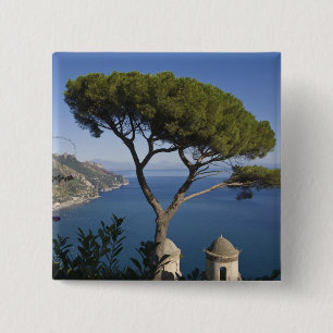 Badge Carré 5 Cm Côte d'Amalfi, Ravello, Campanie, Italie