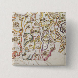 Badge Carré 5 Cm Côte de l'Afrique et de la rivière Gambie   1622