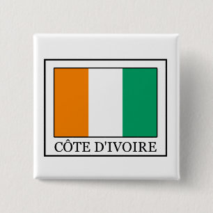 Badge Carré 5 Cm Côte d'Ivoire