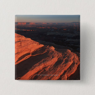 Badge Carré 5 Cm Côté orange rouge de roche en Utah