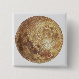 Badge Carré 5 Cm Côté sombre de la lune, illustration