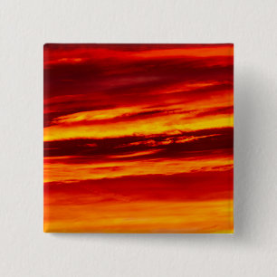 Badge Carré 5 Cm Coucher de soleil rouge