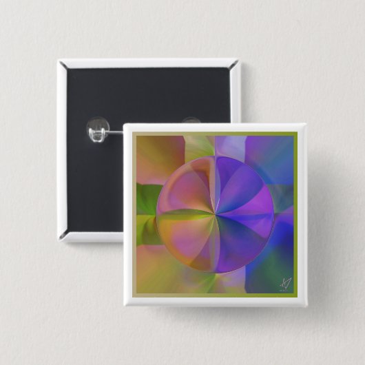 Badge Carré 5 Cm Couleur douce (Devant & derrière)