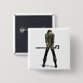Badge Carré 5 Cm Couleur Riddler (Devant & derrière)
