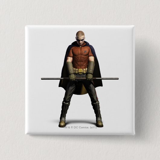 Badge Carré 5 Cm Couleur Robin (Devant)