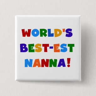 Badge Carré 5 Cm Couleurs vives Meilleurs Tshirts Nanna