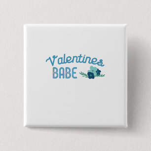 Badge Carré 5 Cm Couple Cadeau Valentine Babe Flowers