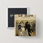 Badge Carré 5 Cm Couples de danse (Devant & derrière)