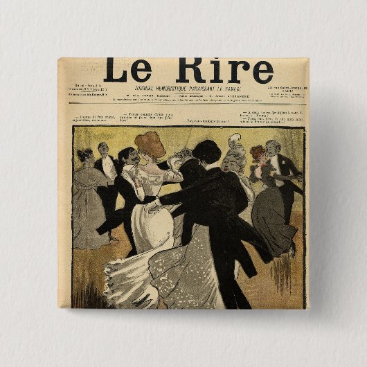 Badge Carré 5 Cm Couples de danse (Devant)