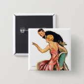 Badge Carré 5 Cm Couples engagés (Devant & derrière)