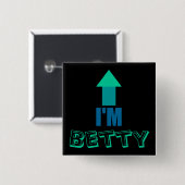 Badge Carré 5 Cm Couples perdus drôles (Devant & derrière)