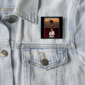 Badge Carré 5 Cm courage (En situation)