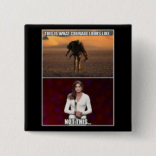 Badge Carré 5 Cm courage