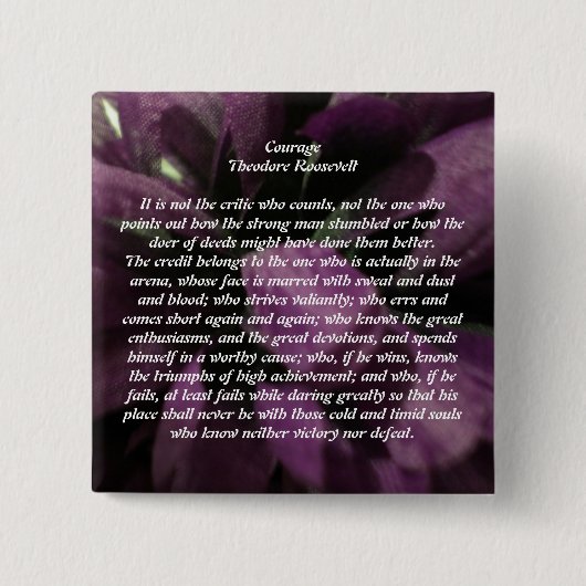 Badge Carré 5 Cm Courage (Devant)