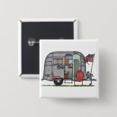 Badge Carré 5 Cm Courant d'air (Devant & derrière)