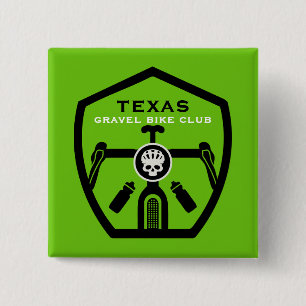 Badge Carré 5 Cm Coureur de club de vélo sur gravier