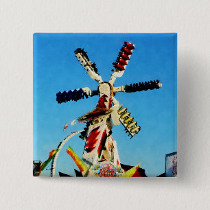 Badge Carré 5 Cm Coureur de l'espace dans la distance