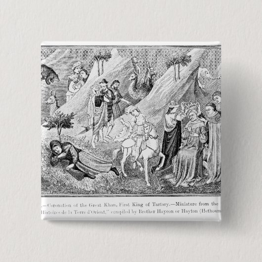 Badge Carré 5 Cm Couronnement de grand Khan (Devant)