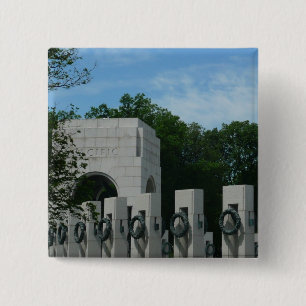 Badge Carré 5 Cm Couronnes du mémorial de la Seconde Guerre mondial