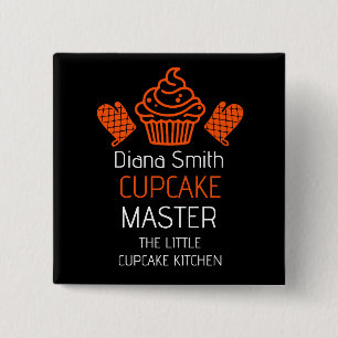 Badge Carré 5 Cm Cours de cuisine Cupcake