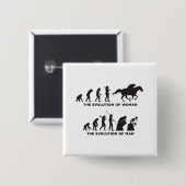 Badge Carré 5 Cm Course de chevaux (Devant & derrière)