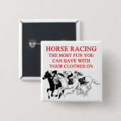 Badge Carré 5 Cm Course de chevaux (Devant & derrière)