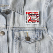 Badge Carré 5 Cm Course du survivant 10 (En situation)