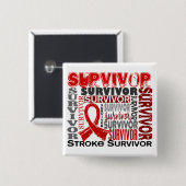 Badge Carré 5 Cm Course du survivant 10 (Devant & derrière)