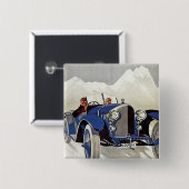 Badge Carré 5 Cm Course routière vintage (Devant & derrière)