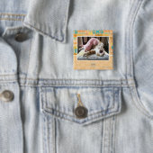 Badge Carré 5 Cm Course ! Sauvez l'individu d'ur ! (En situation)