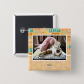 Badge Carré 5 Cm Course ! Sauvez l'individu d'ur ! (Devant & derrière)