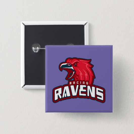 Badge Carré 5 Cm Courses Ravens (Devant & derrière)