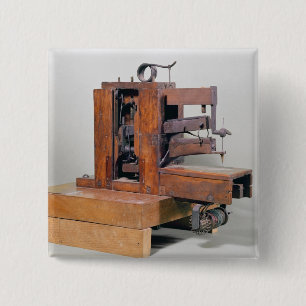 Badge Carré 5 Cm Couseuse', la première machine à coudre, 1830