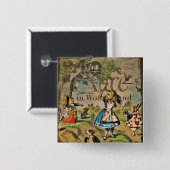 Badge Carré 5 Cm Couverture Alice et amis en détresse (Devant & derrière)