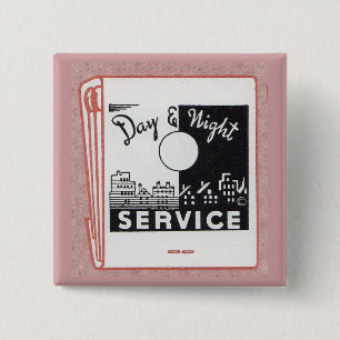 Badge Carré 5 Cm couverture de vieux matchs Service de jour et de n