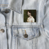 Badge Carré 5 Cm Couverture de zombi (En situation)