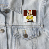 Badge Carré 5 Cm Cover Girl (En situation)