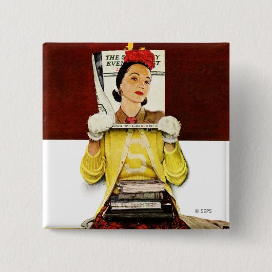 Badge Carré 5 Cm Cover Girl (Devant)